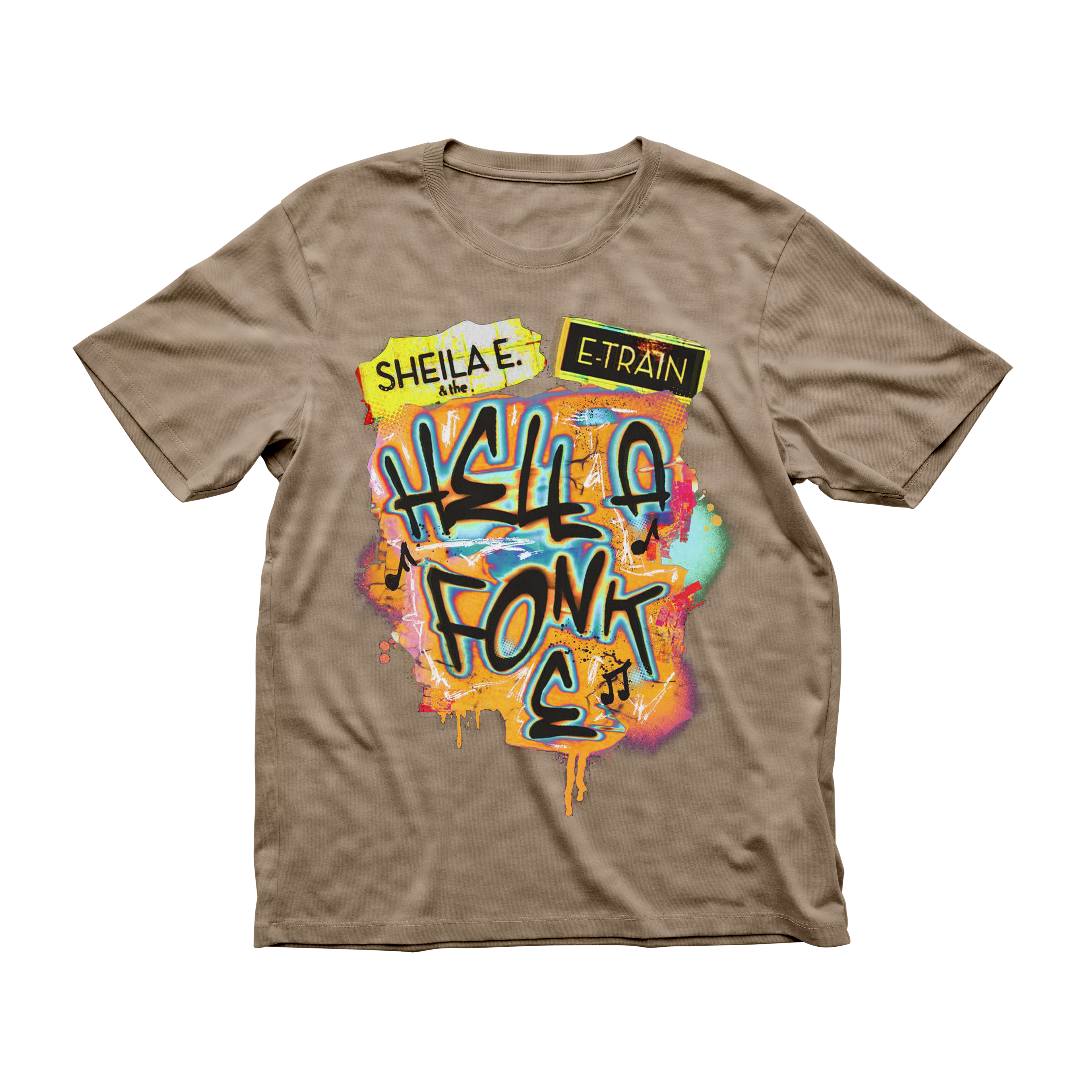 Sheila E. and the E Train – Hella Fonk E graphic tee (brown)
